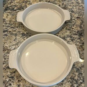 Longaberger Woven Traditions 9inch Cake Pans in Ivory, Set of 2